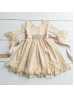 Bell Sleeve Polka Dot Tulle Knee Length Flower Girl Dress